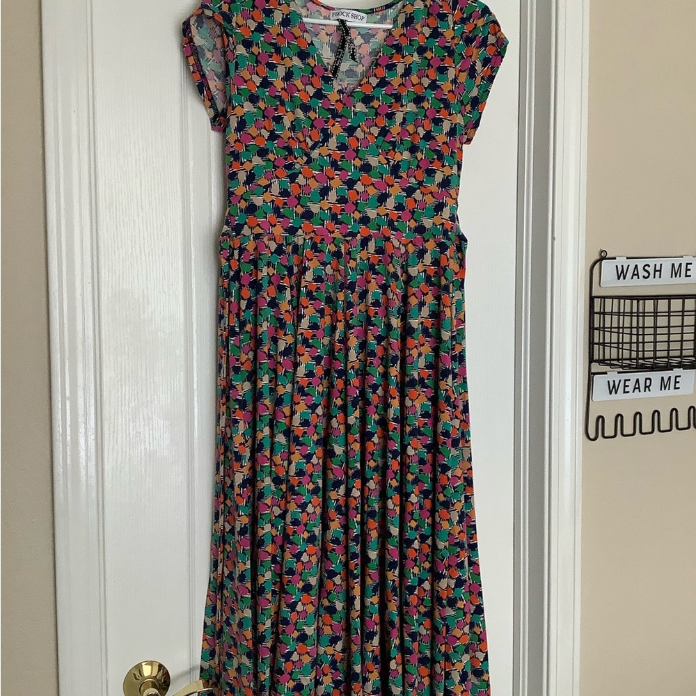 Colorful Geometric Print Dress